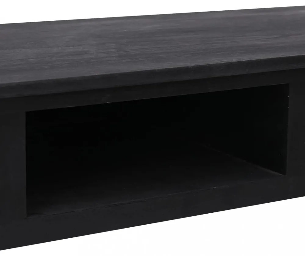 fekete fa tálalóasztal 110 x 45 x 76 cm