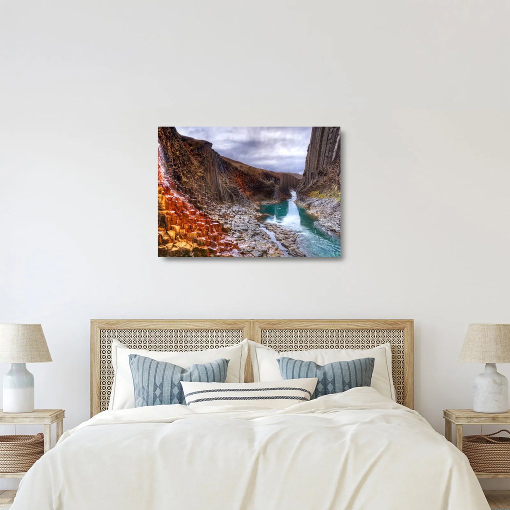 Üveg kép - Studlagil kanyon (70x50 cm)