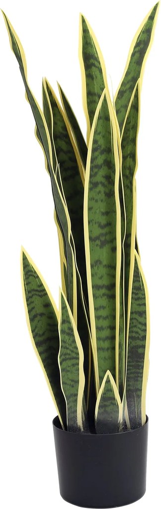Outsunny Műanyag Sansevieria Cserépben, Beltéri és Kültéri Növény 21 Levéllel (Ø15cm x 77cm) | Aosom
