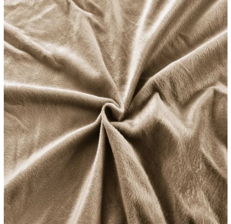 Mikroplüss lepedő NOLVIA 160x200 cm bézs