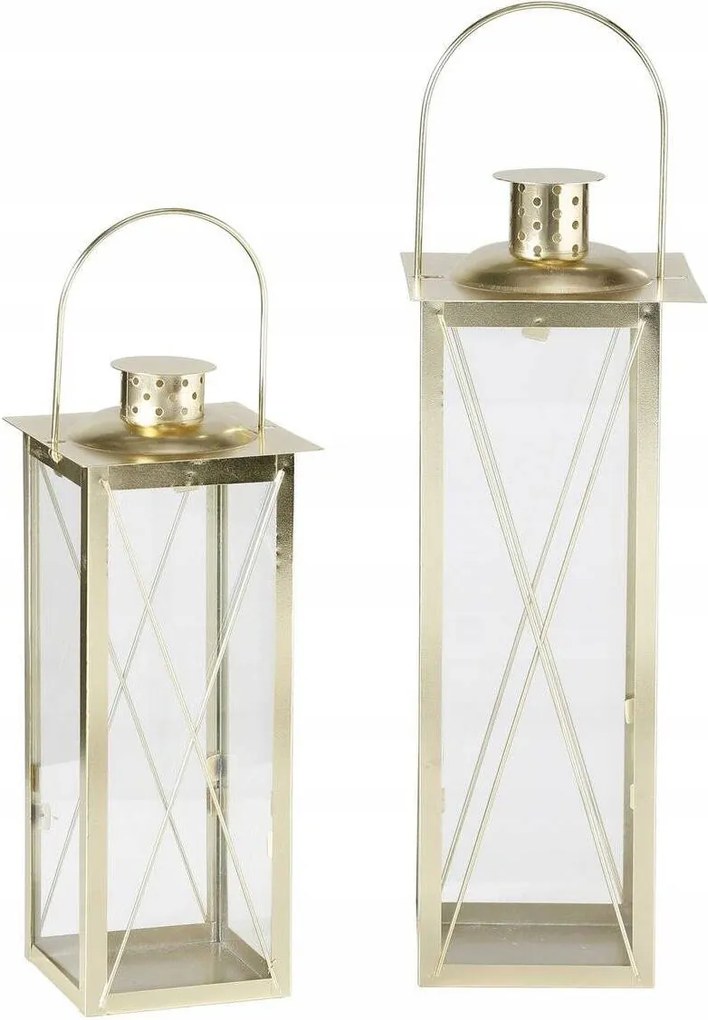 Lampion Arany Fém lampion szett 2 db-os Arany Elegáns