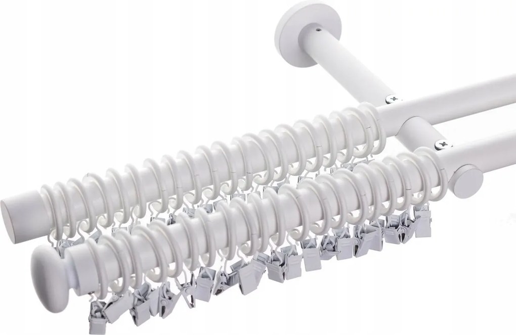 Dekoria Dupla függönykarnis Modern white 240cm fehér