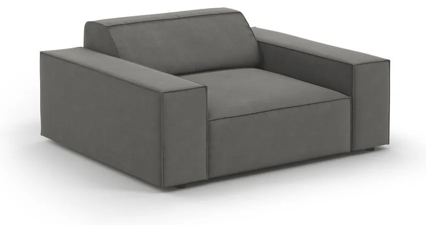 Szürke bársony fotel Jodie – Micadoni Home