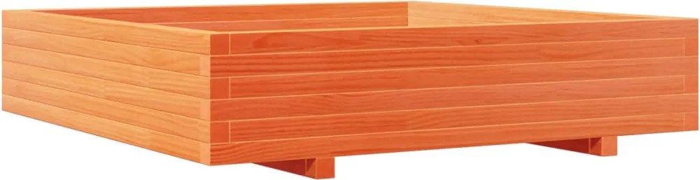 vidaXL viaszbarna tömör fenyőfa kerti virágláda 110x110x26,5 cm