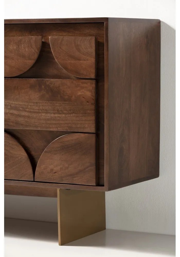 Barna mangófa komód 145x76x40 cm Trisha – MOME