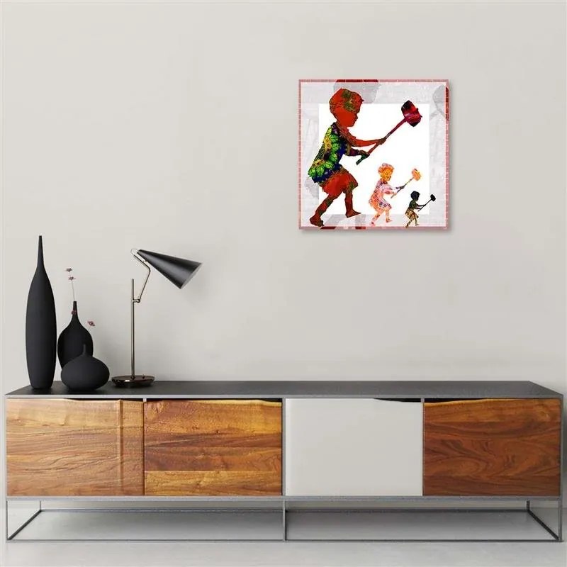 Gario Vászonkép Banksy fiú egy kalapáccsal Méret: 60 x 60 cm