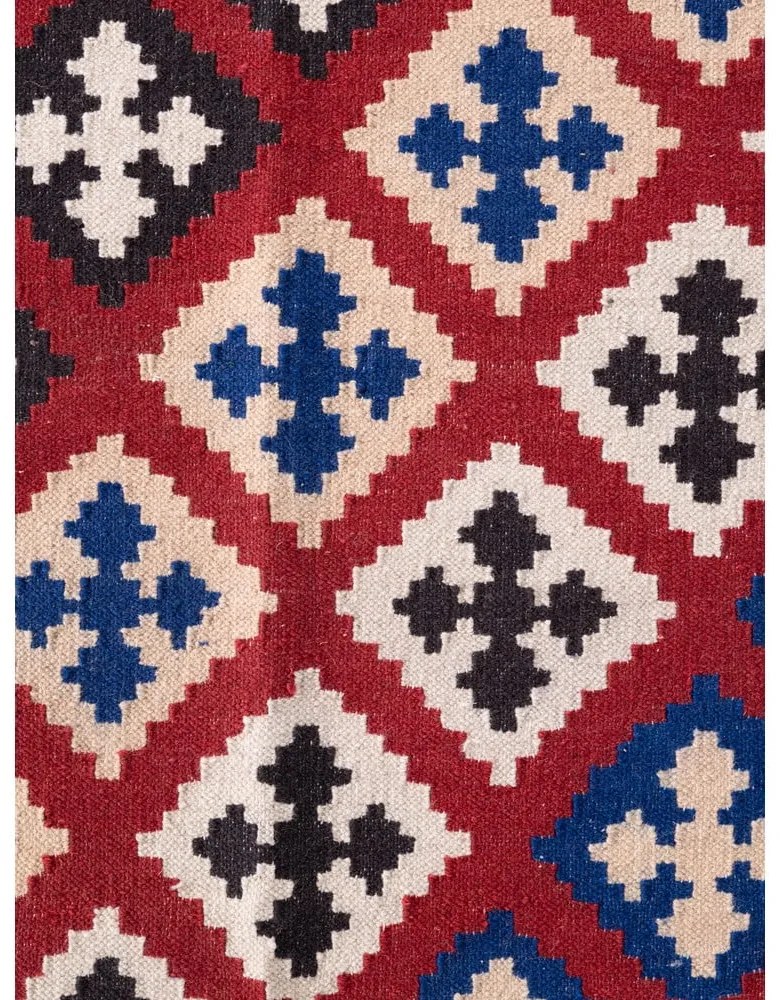 Piros kétoldalas kézi szövésű gyapjú szőnyeg 200x290 cm Kamal Rami – Nouristan