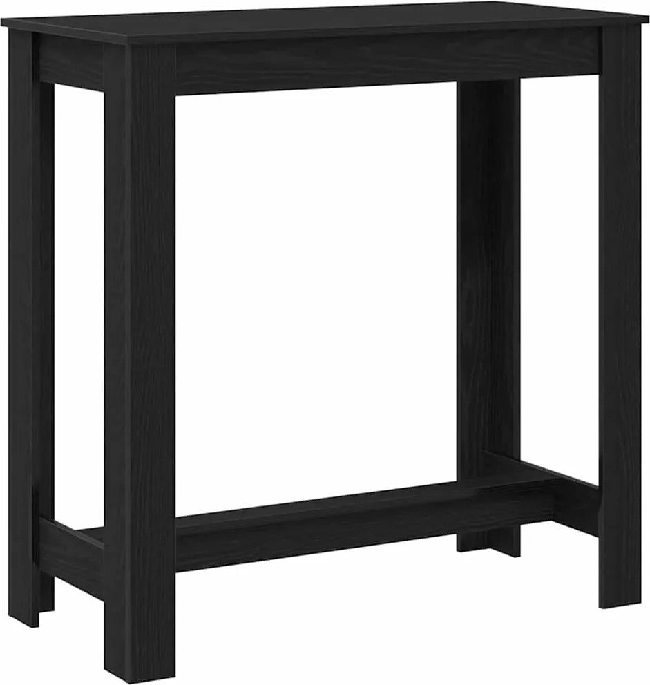 vidaXL Bárasztal Fekete tölgy 102 x 50 x 103.5 cm Faanyag