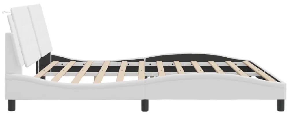 fehér műbőr ágykeret matrac nélkül Zadar 200x200 cm