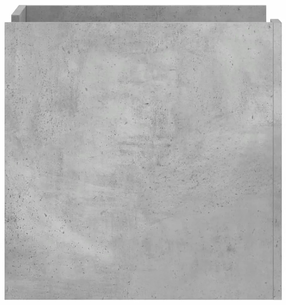 betonszürke szerelt fa éjjeliszekrény 45 x 50 x 50 cm