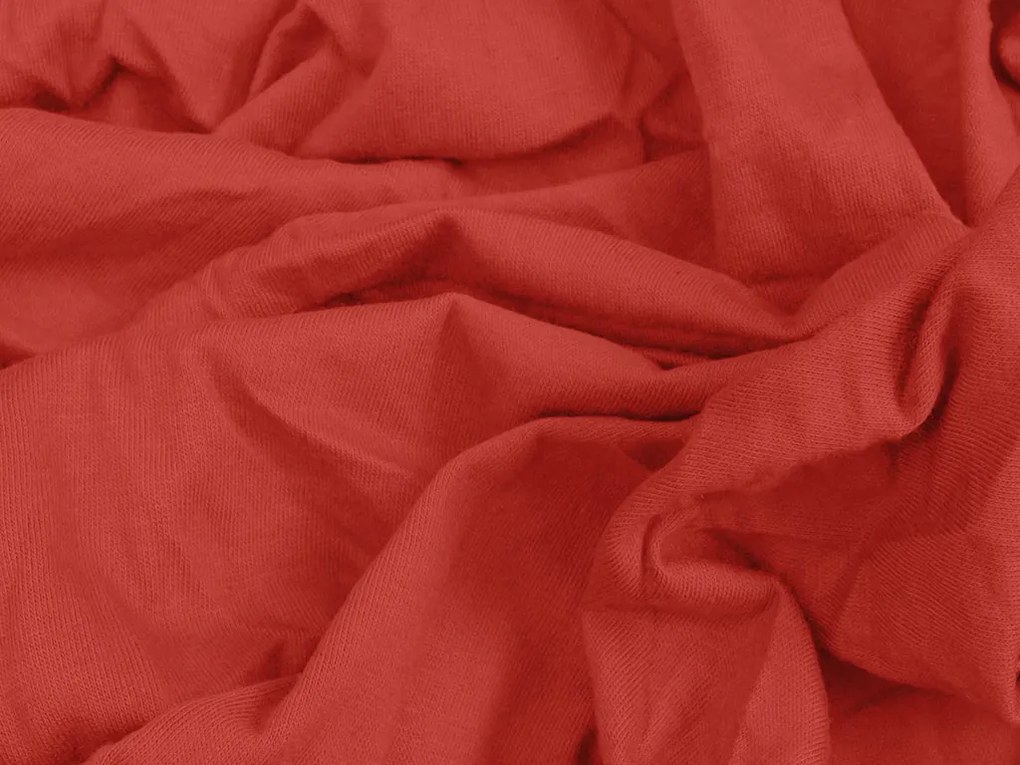 Jersey piros lepedő EXCLUSIVE 140 x 200 cm