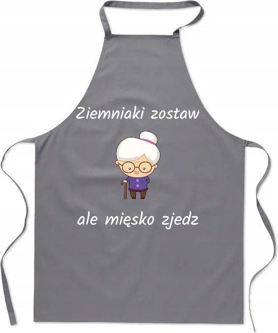 Konyhai kötény Klasszikus Nagymama Burgonya hagyd, de a húst edd meg