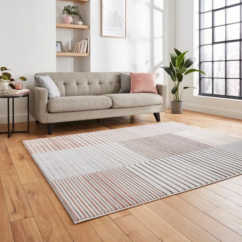 Rózsaszín-szürke szőnyeg 220x160 cm Apollo - Think Rugs