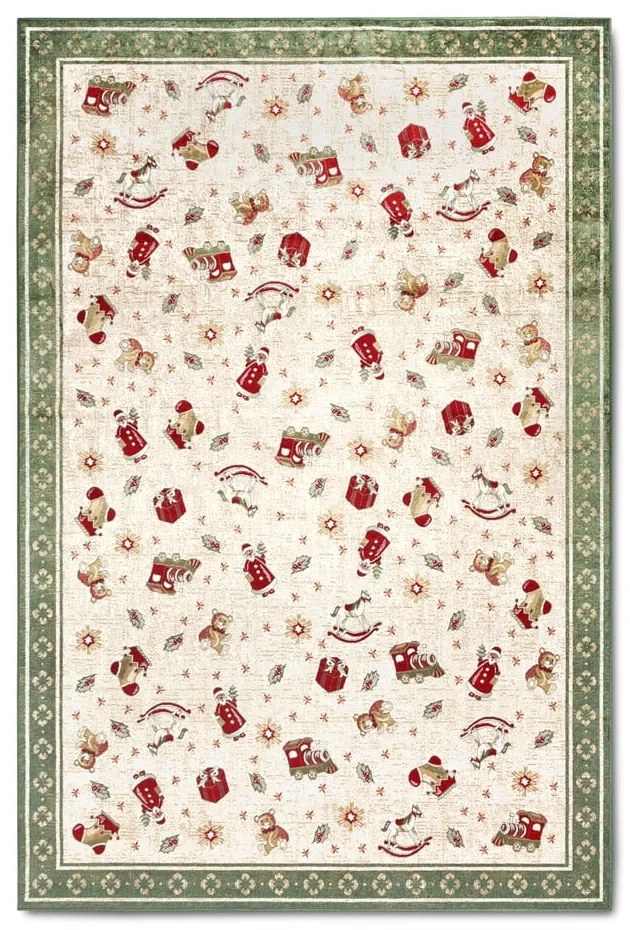 Zöld pamutkeverék szőnyeg karácsonyi mintával 160x230 cm Toy's Delight Green Christmas – Villeroy&amp;Boch