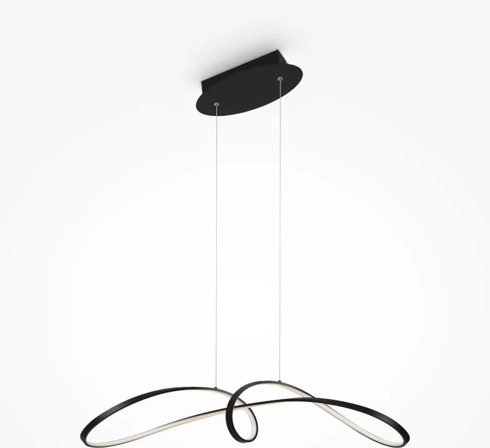 MAYTONI MOD156PL-L52B4K CURVE Modern Led Függesztett Lámpa Fekete LED IP20