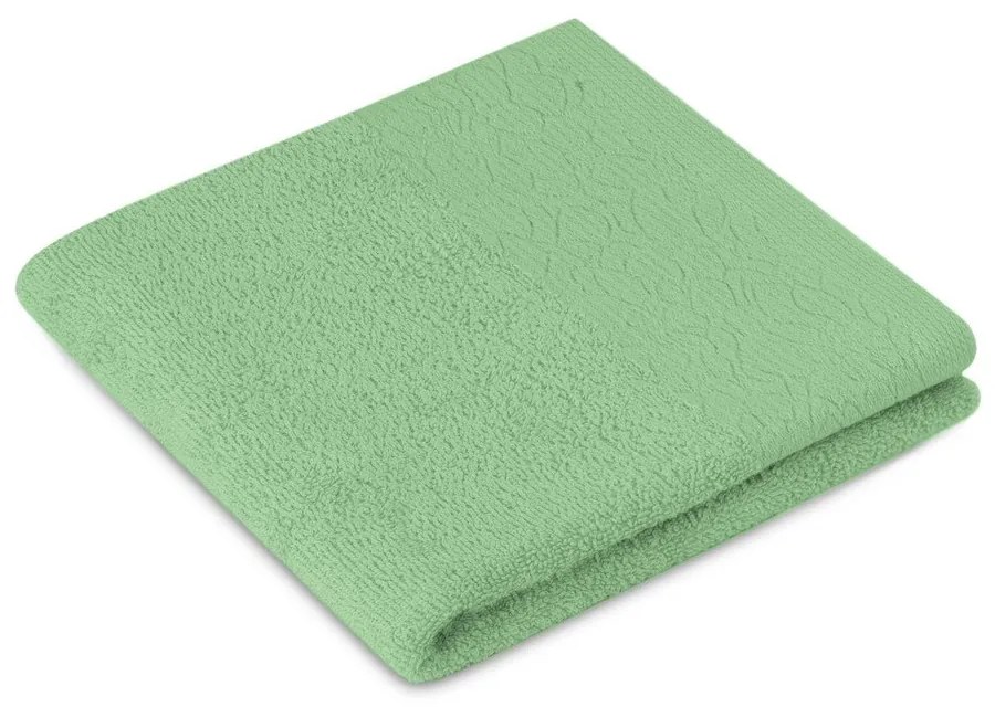 Világoszöld frottír pamut törölköző és fürdőlepedő készlet 2 db-os Flos – Restilo