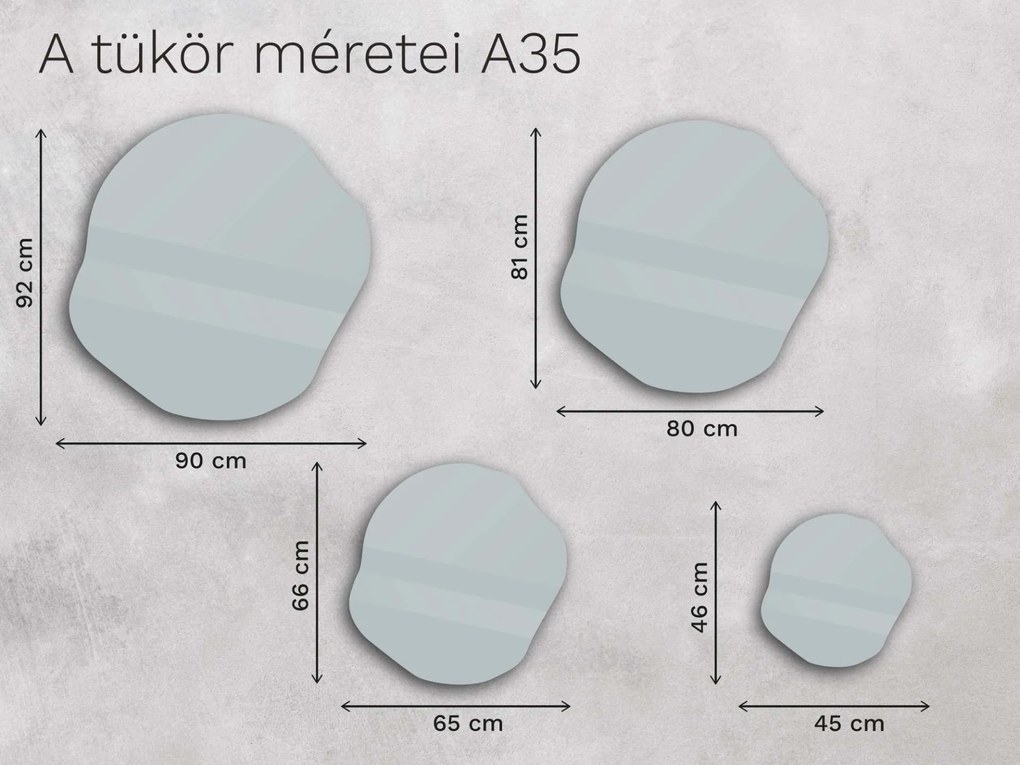 Organikus tükör LED világítással A35