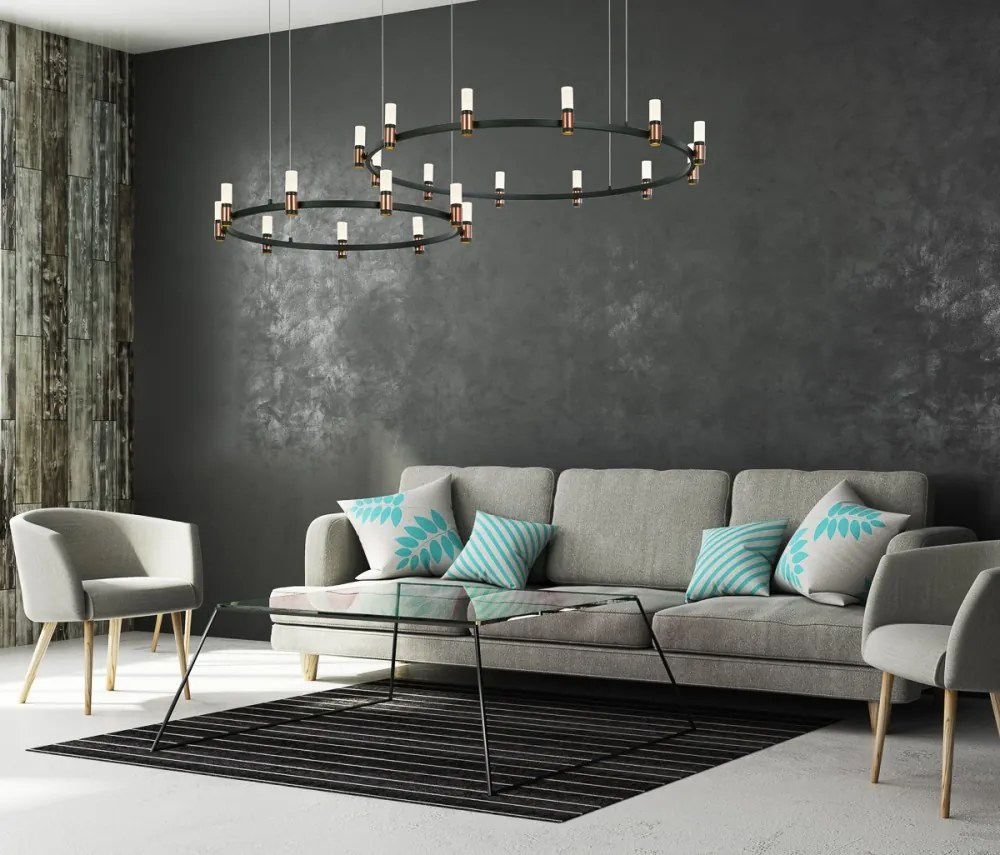 ITALUX PND-280110130-21C-MBL ALAMO Modern Led Függesztett Lámpa IP20