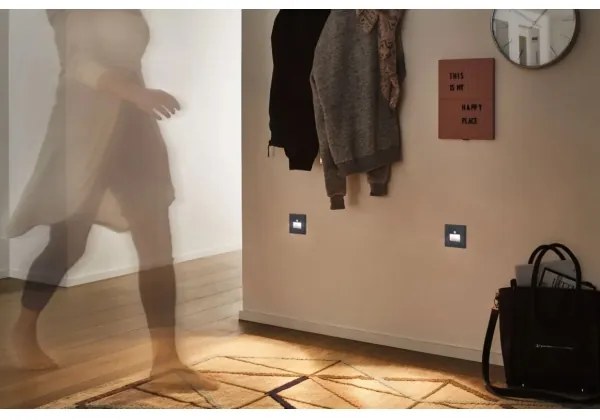 Paulmann 93135 - LED/1,2W Lépcsőmegvilágító érzékelővel EDGE 230V fekete