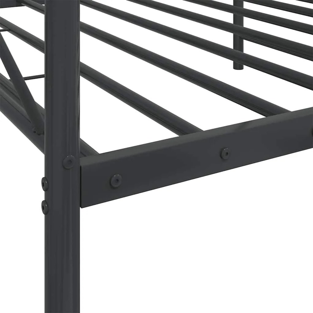 kanapéágy matrac nélkül fekete 107x203 cm acél