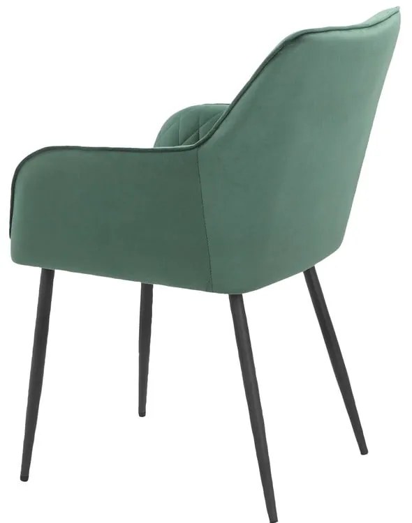 Zöld kárpitozott étkezőfotel szett 2 db-os Elvira – Støraa