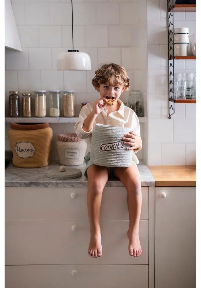 Világoskék textil játéktároló kosár ø 20x26 cm Cookie Jar – Lorena Canals