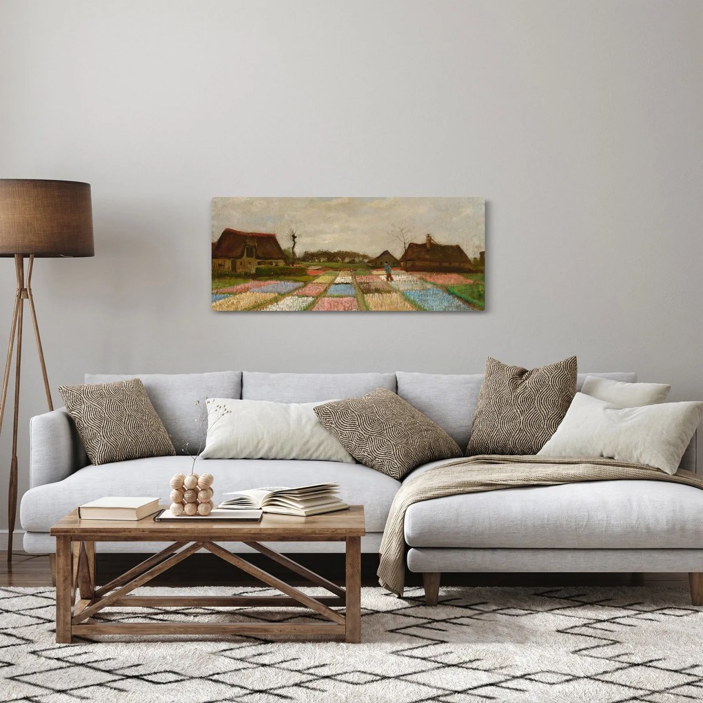 Kép - Vincent van Gogh, Flower Beds in Holland, reprodukciók (120x50 cm)