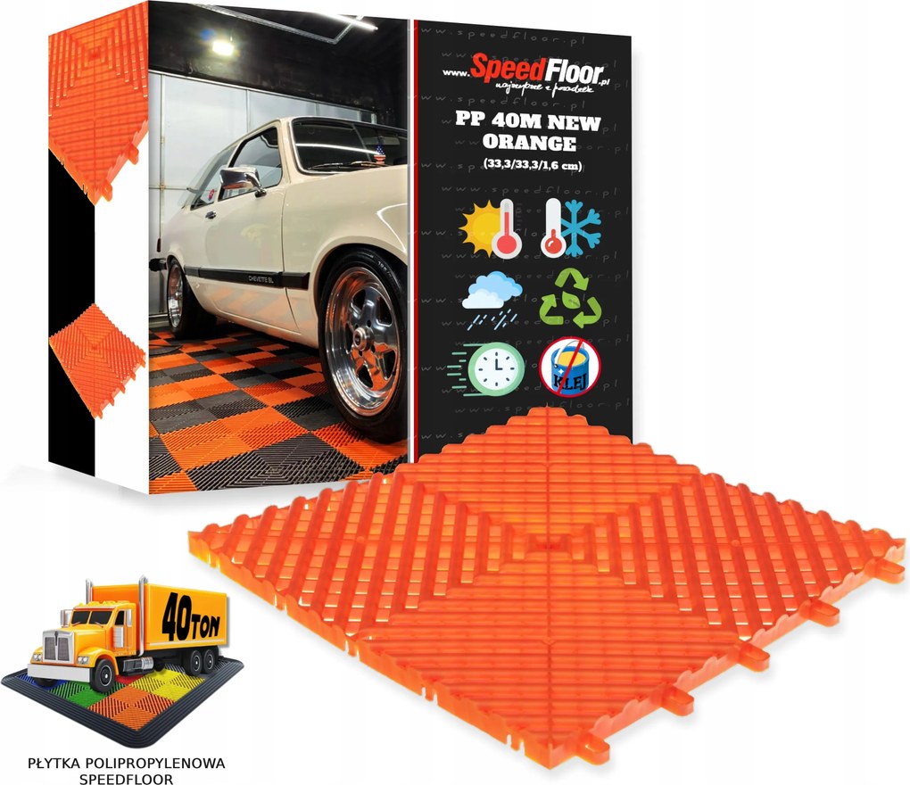 Polipropilén Pp padlólap garázsba, teraszra, erkélyre, autómosóba, szervizbe