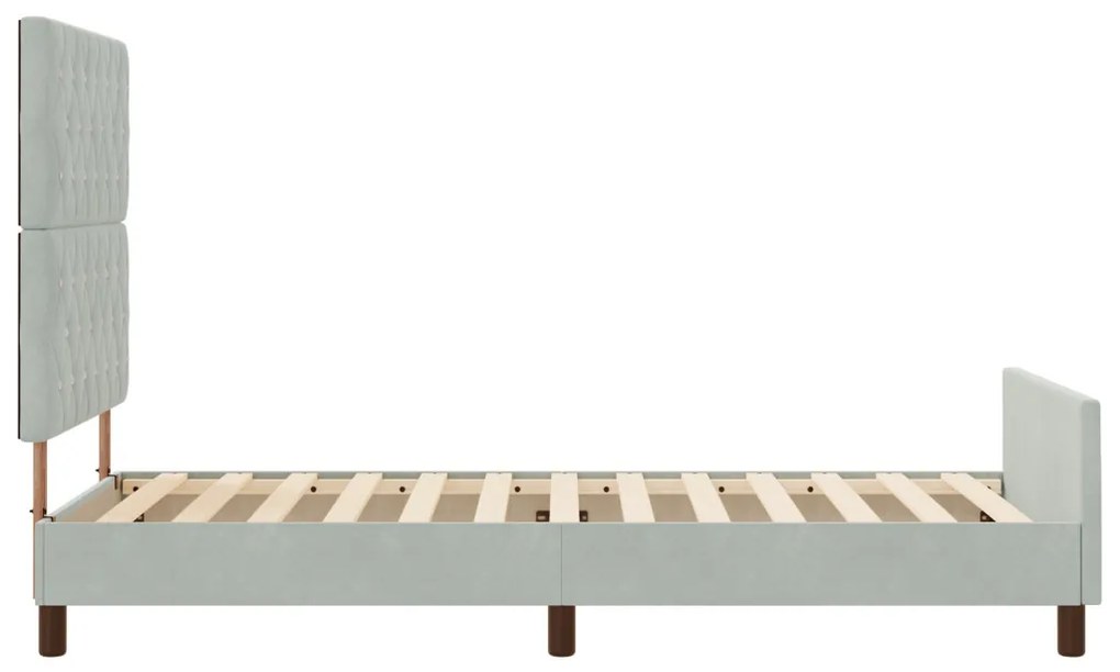Ágykeret Világosszürke 90x200 cm Plüss