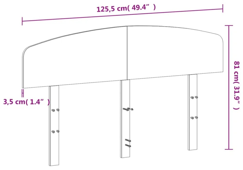 fehér tömör fenyőfa fejtámla 120 cm