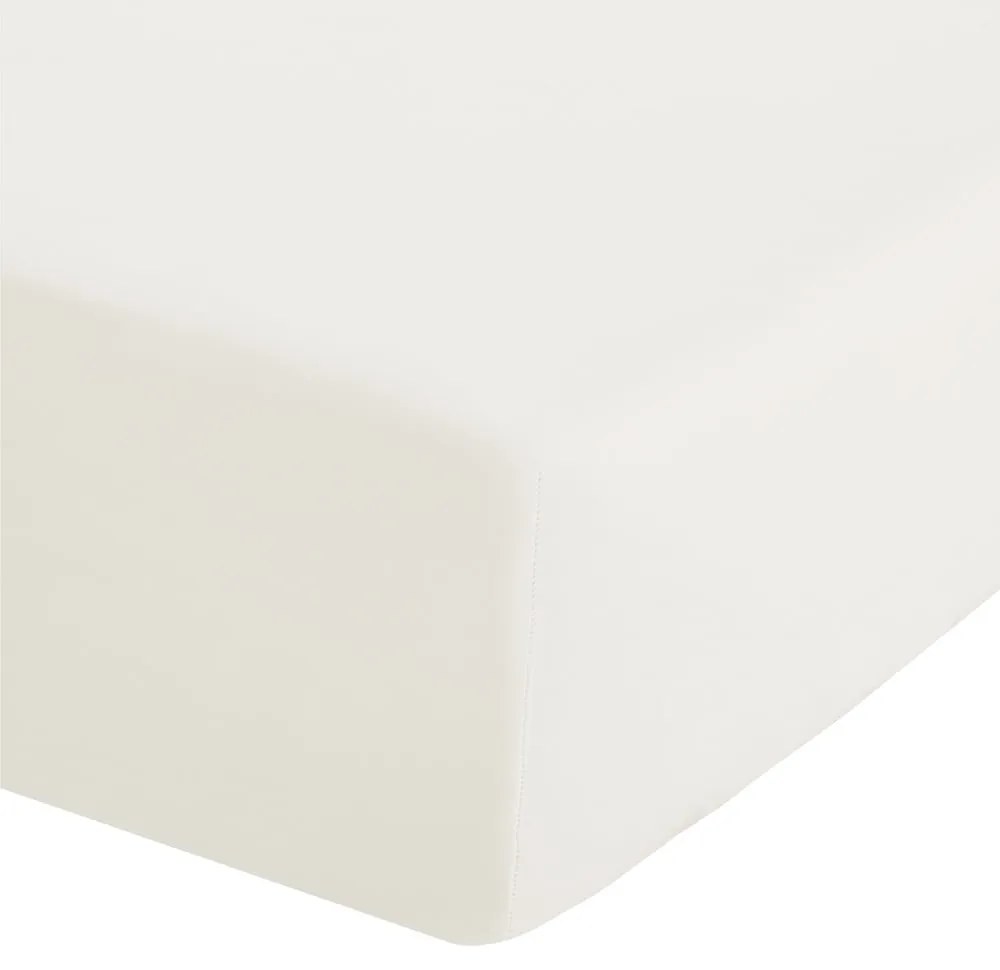 Krémszínű gumis perkál lepedő 90x190 cm Easy Iron Percale – Catherine Lansfield