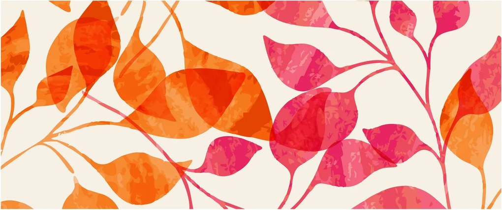 Kép - Narancssárga levelek (120x50 cm)
