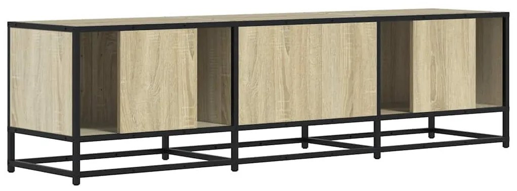 sonoma tölgy színű szerelt fa és fém TV-szekrény 150x35x41 cm