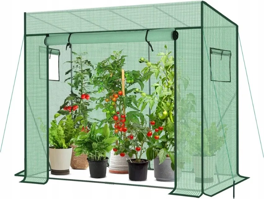 Kerti Erkély Üvegház Kertbe Fólia Fehér Sekey 200 x 70 x 170