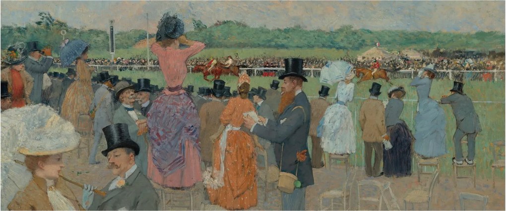 Kép - Jean-Louis Forain, The Races at Longchamp, reprodukciók (120x50 cm)