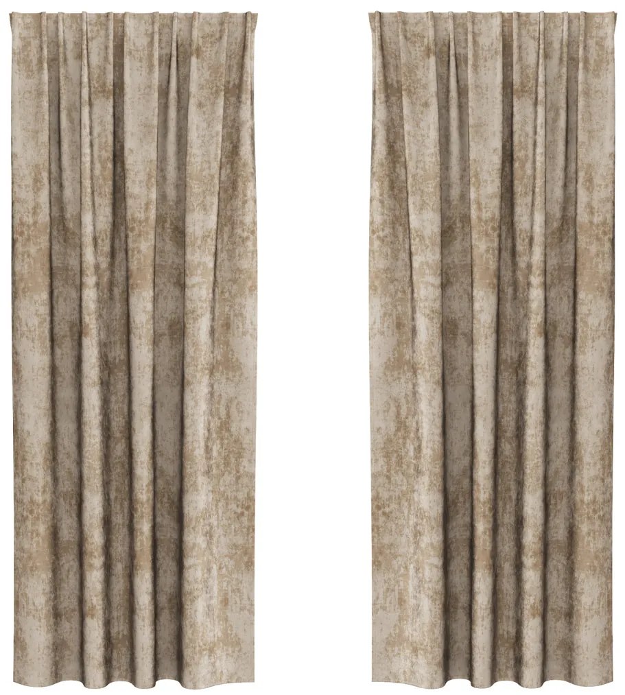 Velúr Függönyök 2 db Pálcataszkolttal Gyöngyház 260x140 cm