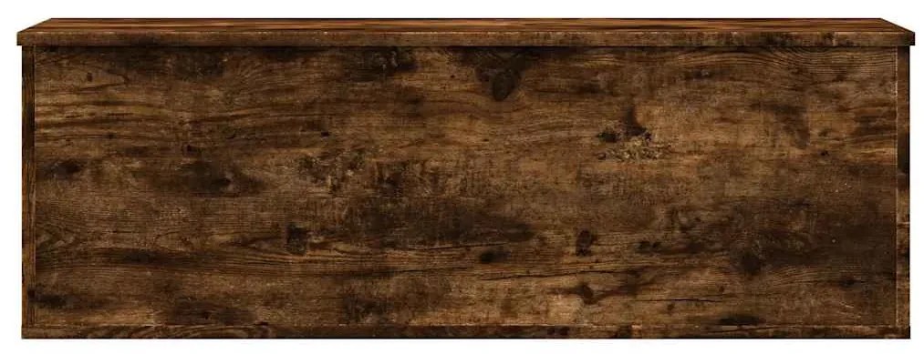 füstös tölgy színű szerelt fa tárolóláda 102 x 35 x 35 cm