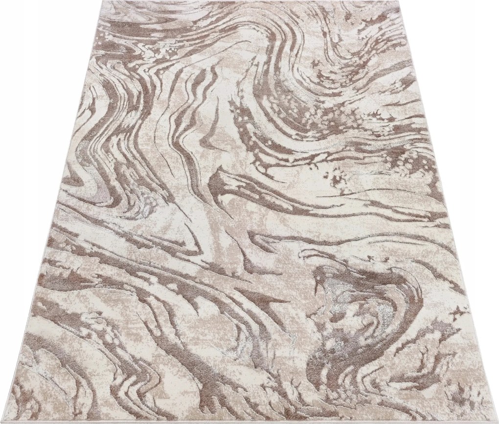 Komo Szőnyeg 230x240 Stílusos Modern fényes bézs krémszínű w01