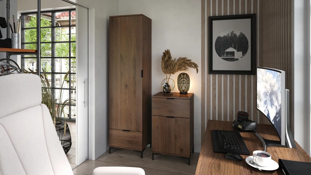 Mazzoni LANA K-50S komód Elegáns Dió - FIÓKOS KOMÓD