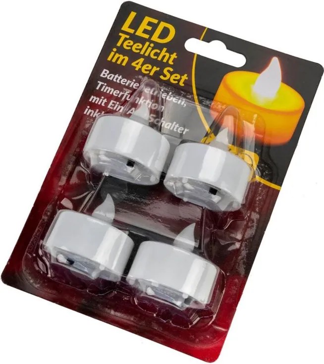 NEXOS Dekoratív LED készlet 4 db mécses meleg fehér