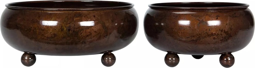 Virágcserép Tál Fedél loft stílusú kerek fém csempe 2 db