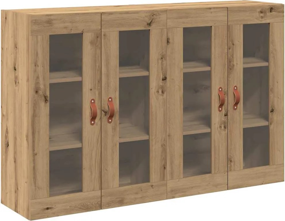 vidaXL Fali Szekrények 2 pcs Artisan tölgy 69,5 x 34 x 90 cm Faanyag