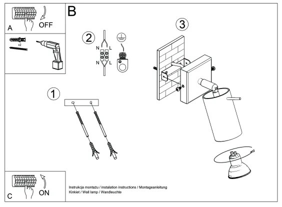 Sollux SL.1506 - Fali spotlámpa RING 1xGU10/10W/230V piros