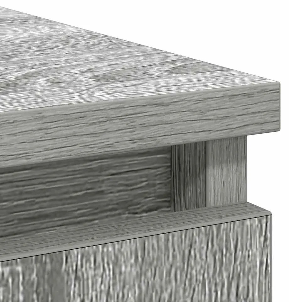 szürke sonoma szerelt fa tálalószekrény fiókos 71x35x84 cm