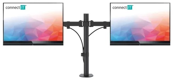CONNECT IT CMF-3203-BK - Univerzális tartó 2 monitorhoz 13-32” fekete