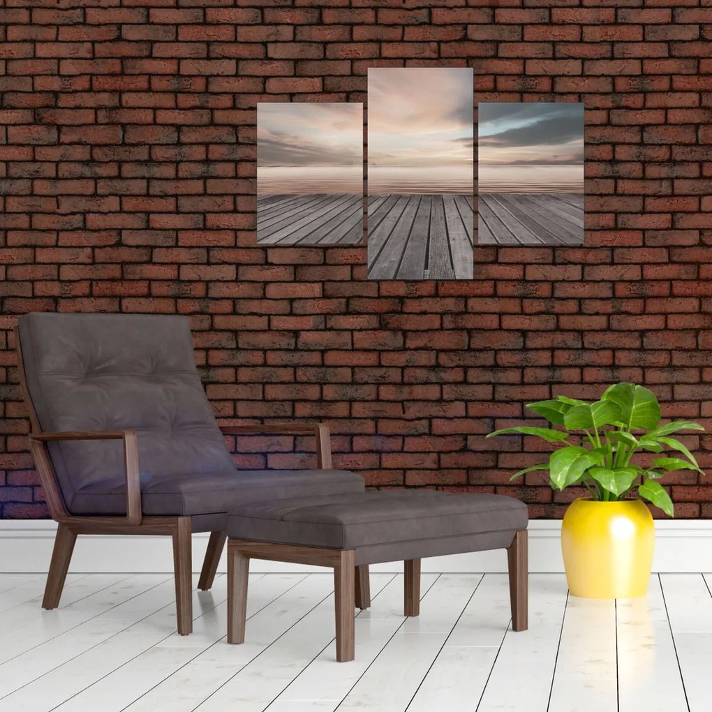 Kép - Móló naplementében (90x60 cm)