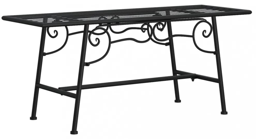 fekete acél fa körüli pad 110 cm