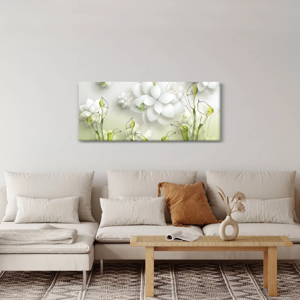 Kép virággal (120x50 cm)