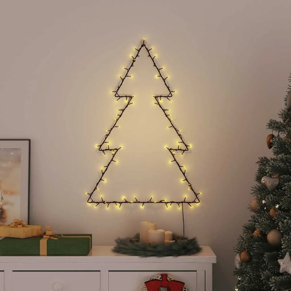 meleg fehér karácsonyi fények karácsonyfa sziluett 115 LED