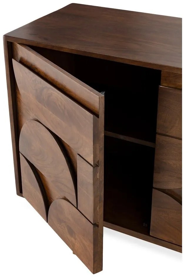 Barna mangófa komód 145x76x40 cm Trisha – MOME